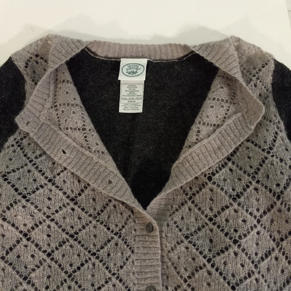 Vintage Laura Ashley Knitted Lace Cardigan Sweater | US M - Picture 6 of 8